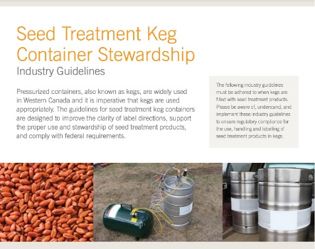 seed treatment keg container and guidelines
